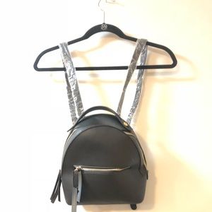 Black Mini Bookbag with Gold Zipper